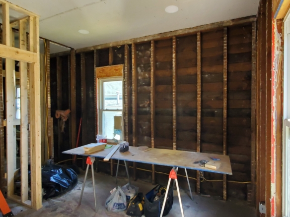 Initial stages of the renovation.