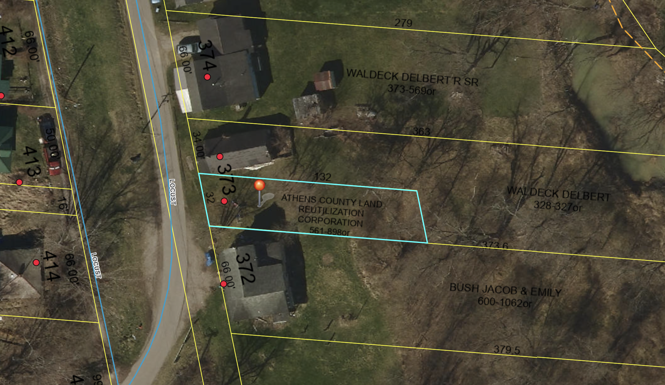 42 Locust Street, Glouster, Ohio Parcel Map, Athens County GIS